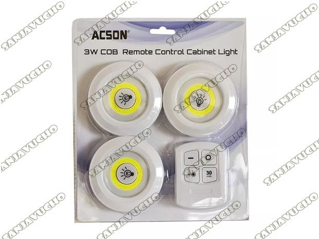 &u+ SET 3 LUCES LED + CONTROL REMOTO PLACARD 